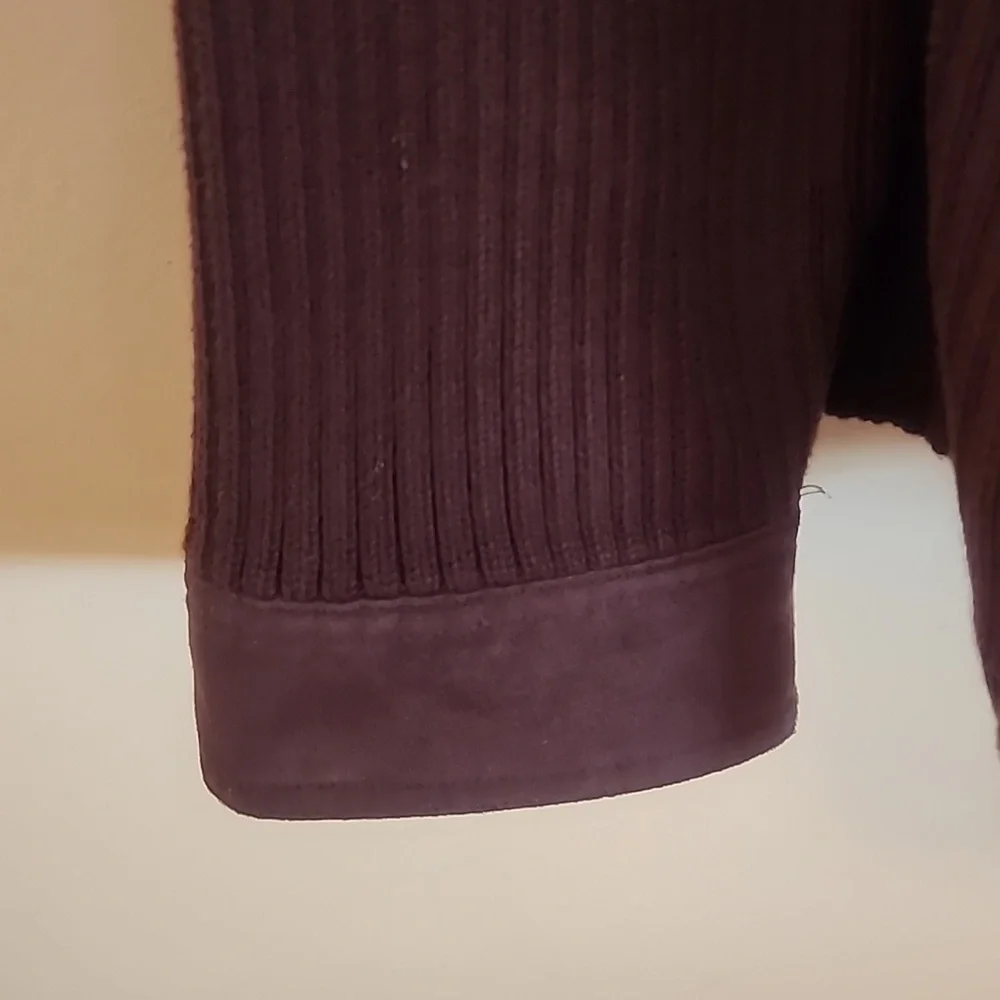 JONES NY SWEATER JACKET DEEP BROWN FULL ZIP - SUPER WARM 3X - Picture 3 of 12